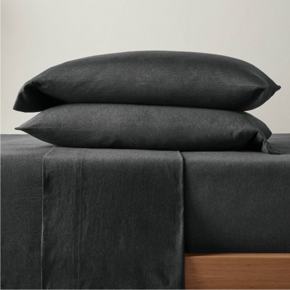 Casaluna Bedding King Jersey Solid Sheet Set Dark Gray Casaluna